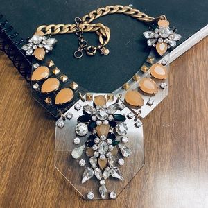 J. CREW 🥽 Acrylic Jeweled Statement Ncklce